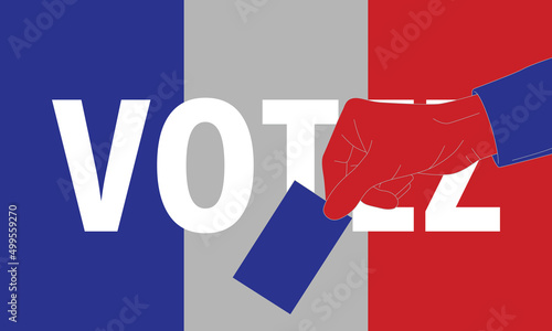 Illustration of elections vote in France.