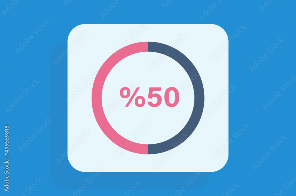 Load status icon and process the data circle percentage diagram flat vector illustration. Load status icon and process the data circle percentage diagram flat vector illustration.