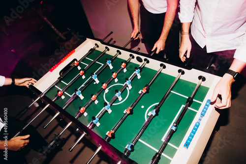 A party. People play table football