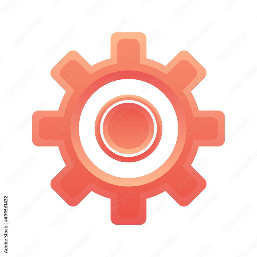 gear coin gradient logo design template icon