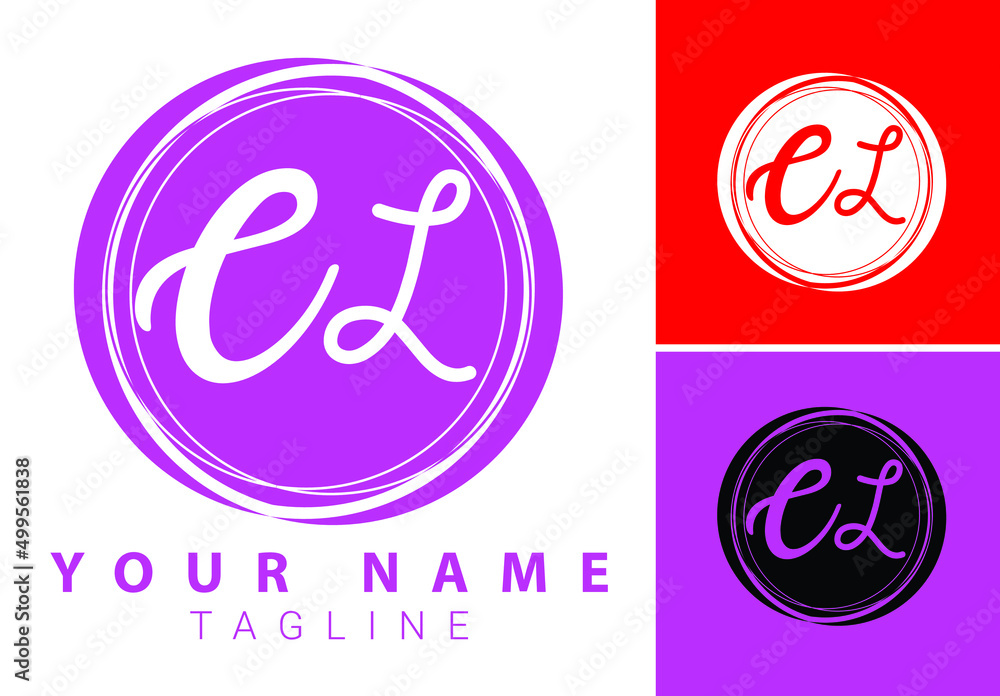 CL initial letter handwriting and signature logo design template CL initial letter handwriting and signature logo design template