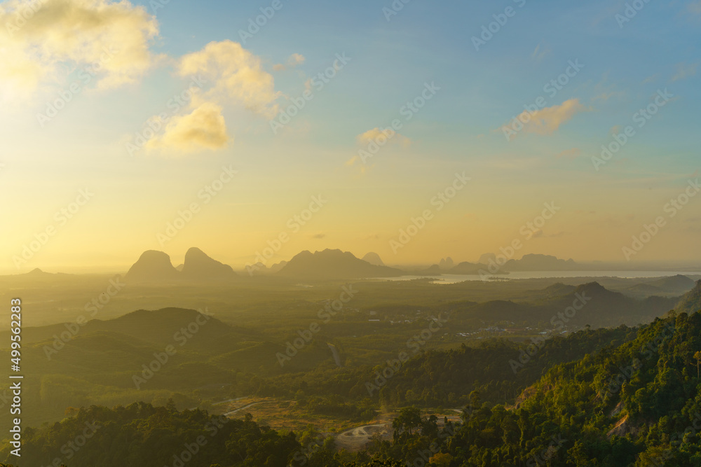 Stunning sunrise view from Wang Kelian viewpoint, Perlis Stunning sunrise view from Wang Kelian viewpoint, Perlis