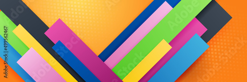 Free Download Abstract dynamic colorful vibrant geometric wave colorful background banner. Vector abstract graphic design banner pattern background template. - GFXLoad