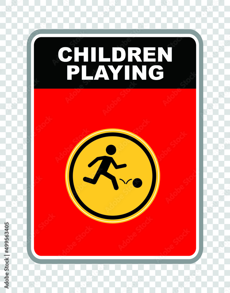 children playing  sign , vector illustration