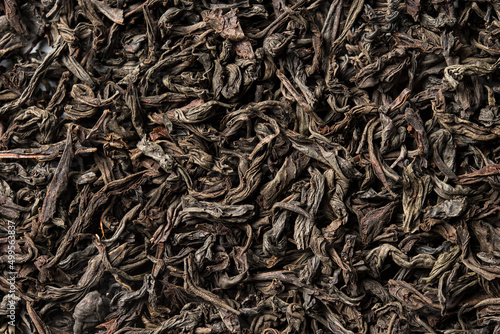 Ceylon Black tea on white background. Top view. Close up. High resolution