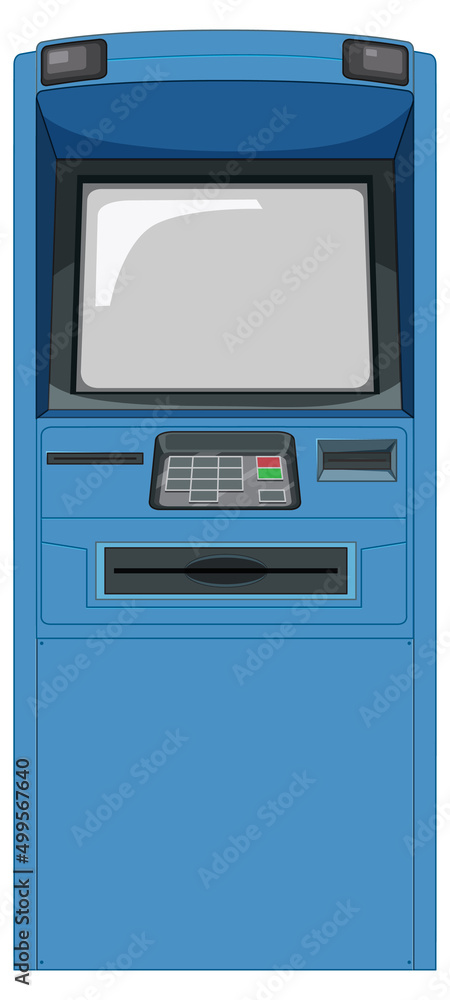 ATM machine isolated on white background ATM machine isolated on white background