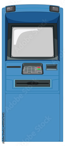 ATM machine isolated on white background