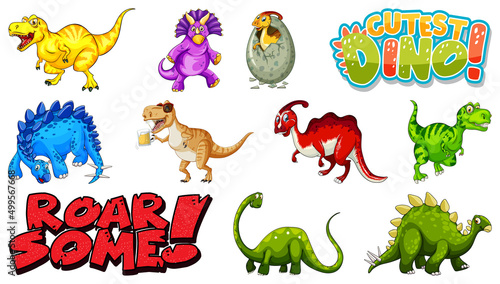 Font design and many dinosaurs