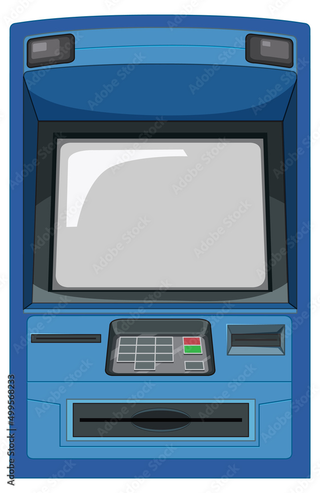 ATM machine isolated on white background ATM machine isolated on white background
