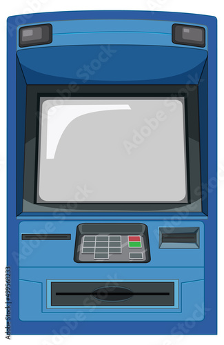 ATM machine isolated on white background