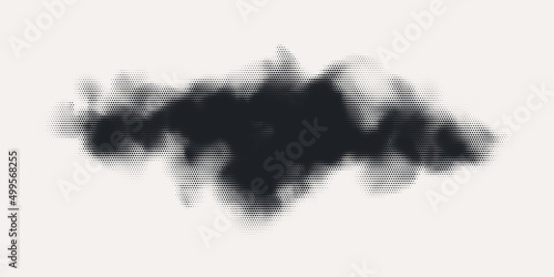 Monochrome printing raster, abstract vector halftone background. Texture of dots.