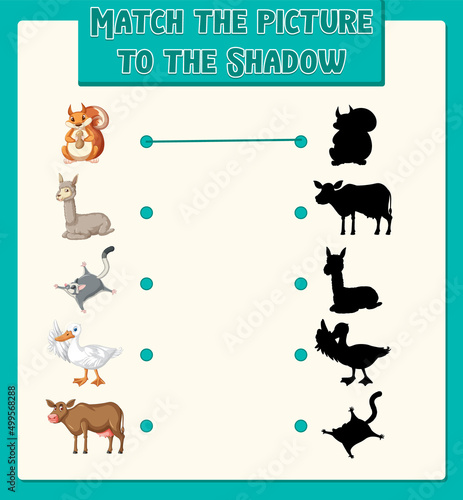 Shadow matching game template