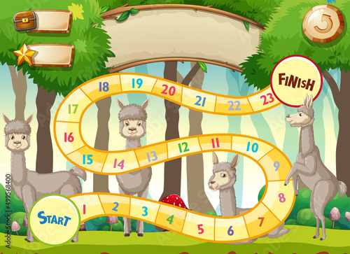 Game design with alpaca in background