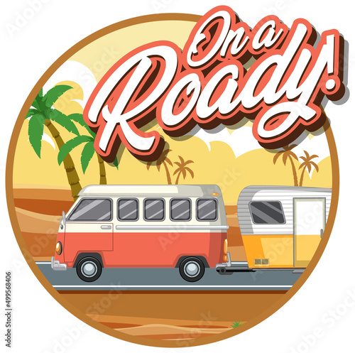 Summer travel vacation logo concept