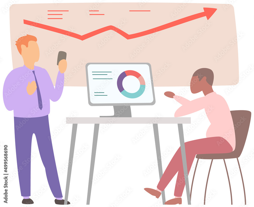 Manager makes presentation of statistical report analysis charts. Planning business. Teamwork consulting for project management, financial reporting and strategy. Data analysis research statistics Manager makes presentation of statistical report analysis charts. Planning business. Teamwork consulting for project management, financial reporting and strategy. Data analysis research statistics