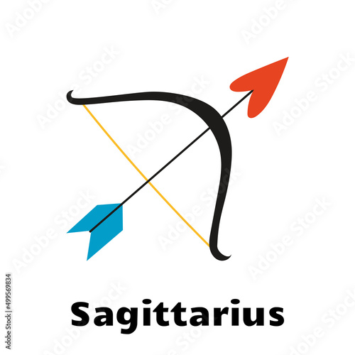 Astrological zodiac sign sagittarius isolated on white background.