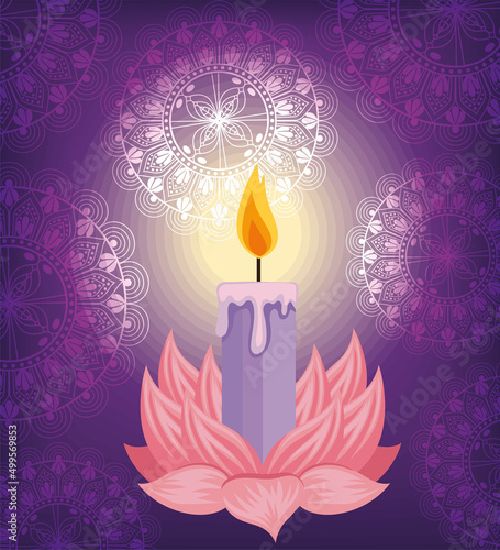 lotus flower with candle