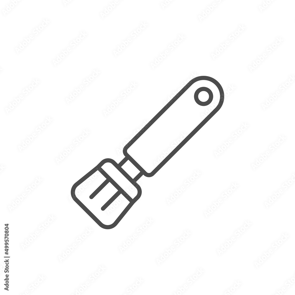 Basting brush vector icon. outline flat sign for mobile concept and web design. BBQ tool, brush outline icon. Symbol, logo illustration. Vector graphics Basting brush vector icon. outline flat sign for mobile concept and web design. BBQ tool, brush outline icon. Symbol, logo illustration. Vector graphics