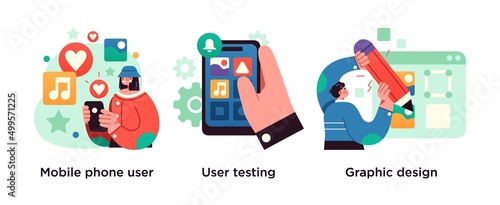 User interface development, bug fixing, public release. Mobile phone user, user testing, graphic design metaphors.