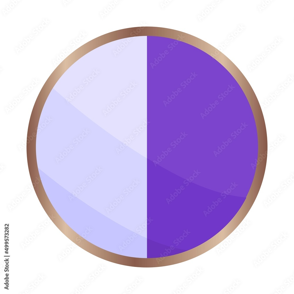 Vector illustration of shiny purple round shield with steel frame, luxury design element Vector illustration of shiny purple round shield with steel frame, luxury design element