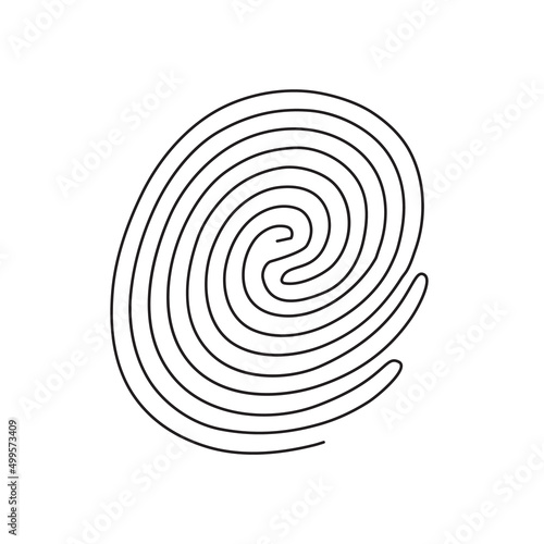 Unique Fingerprint or Thumbprint Sign Vector Icon Isolated