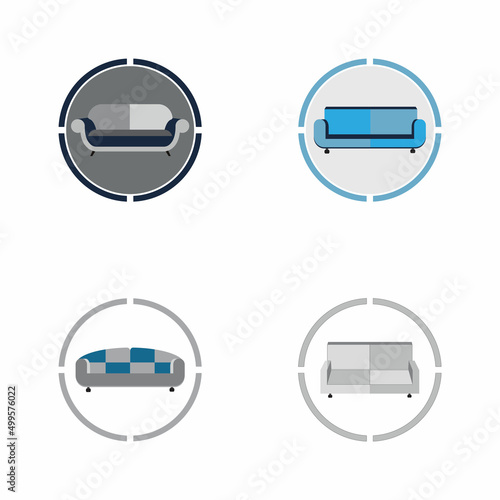 Free Download Sofa vector logo icon illustration background - GFXLoad