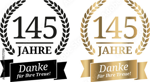 Signet 145 Jahre Gold und Schwarzweiß