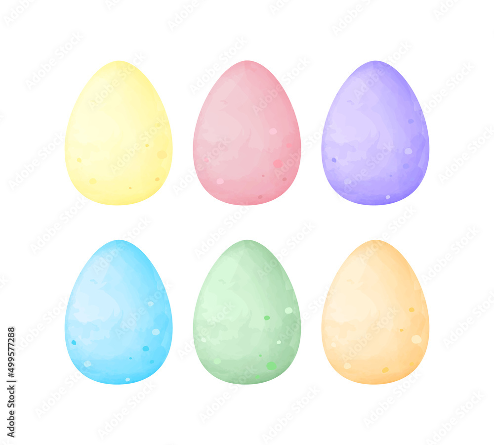 Easter watercolor painted eggs Easter watercolor painted eggs