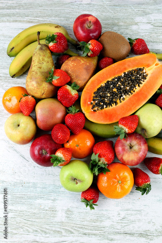 Still life of assorted fruits