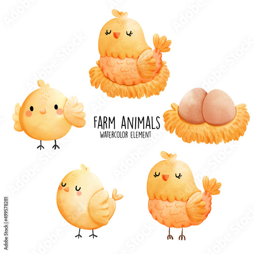 Happy farm. Vector illustration