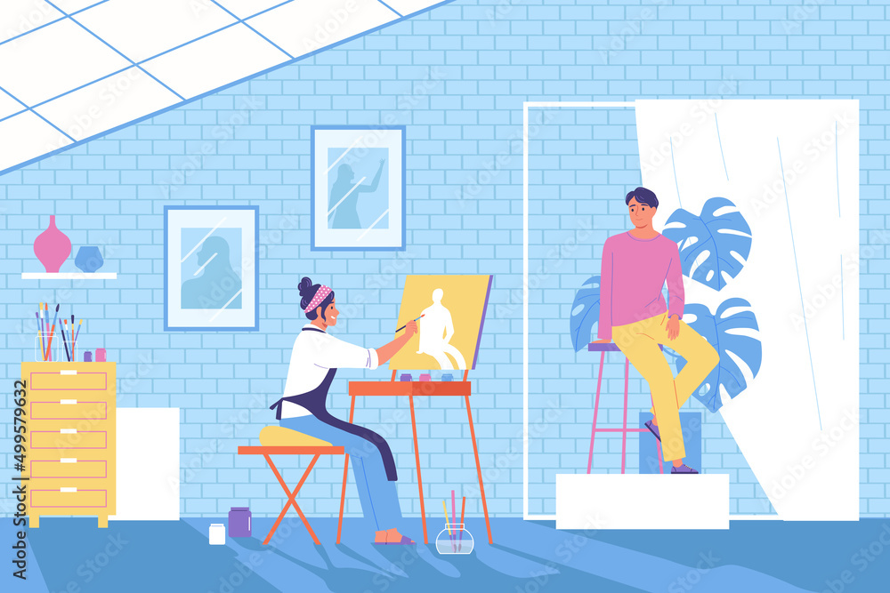 Art Painting Studio Composition Art Painting Studio Composition