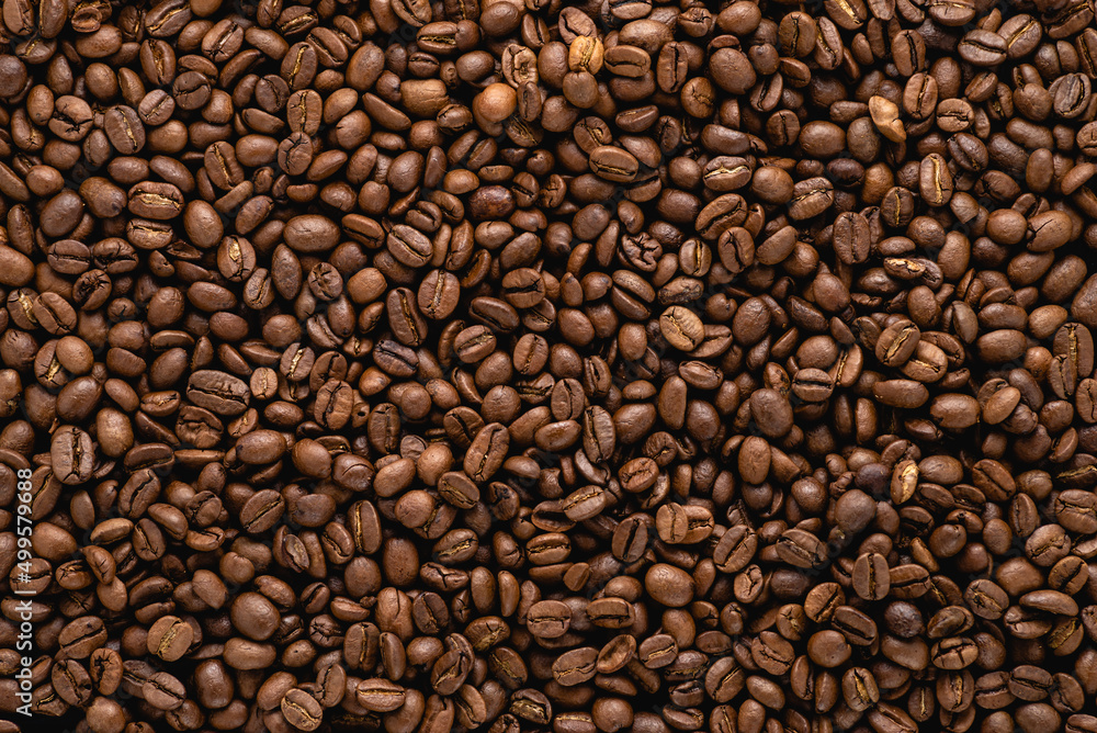Roasted coffee beans background, pattern Roasted coffee beans background, pattern
