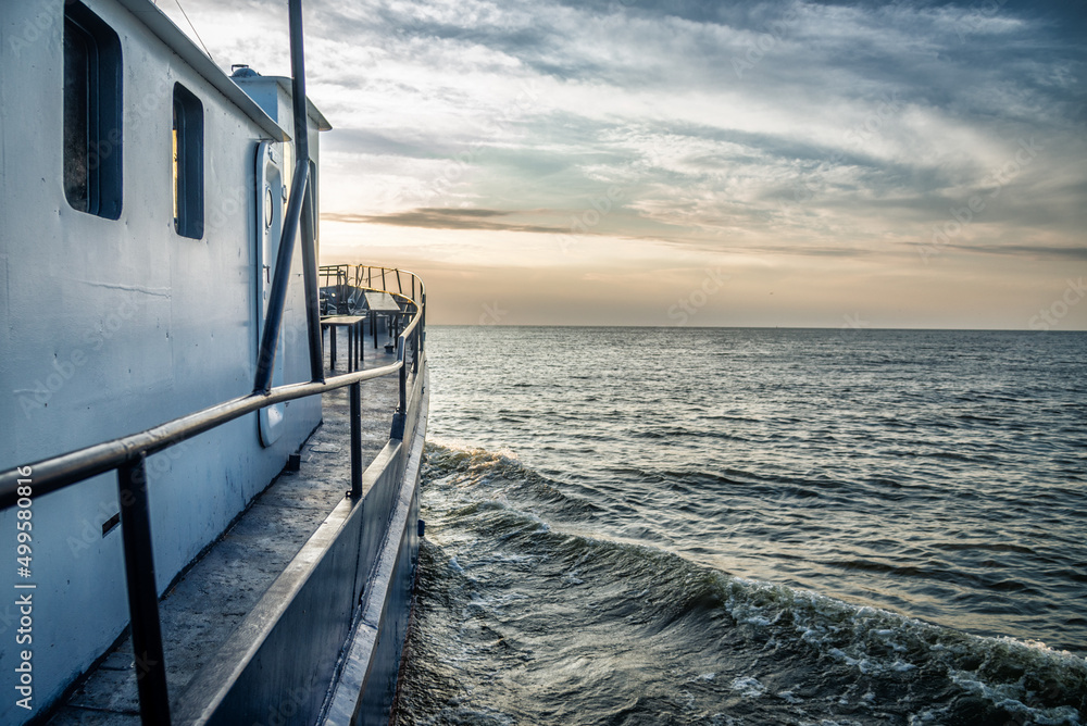 Boat view in the Black sea