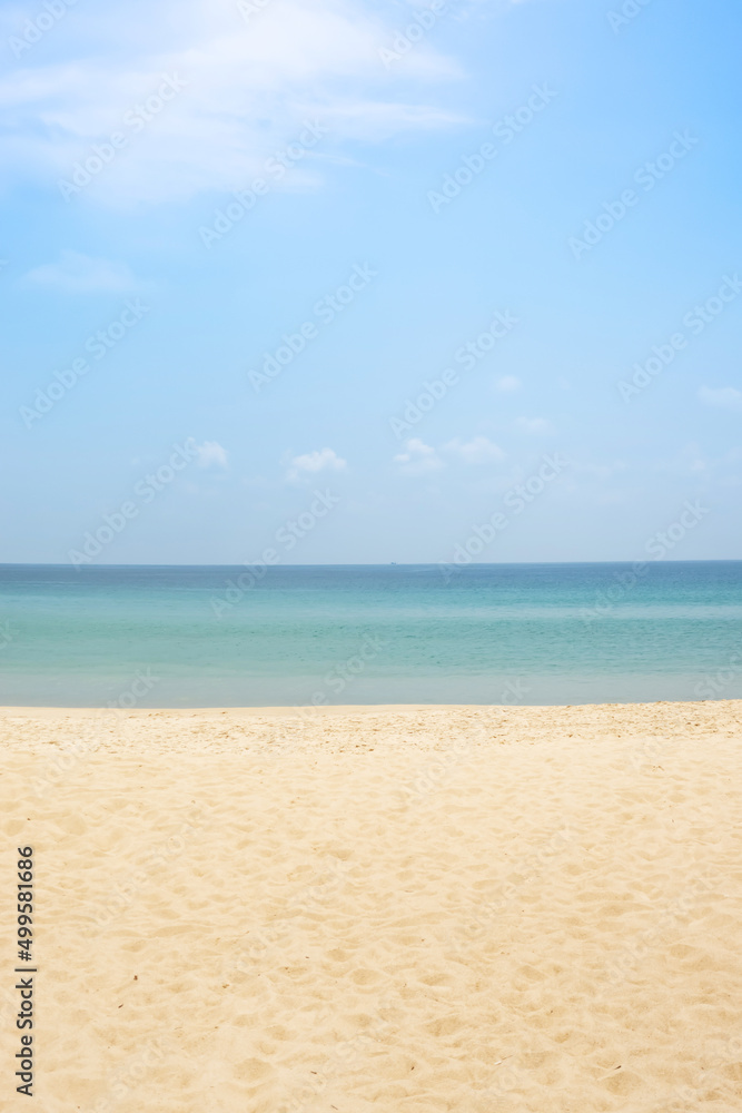Beautiful background of sea sand and sky