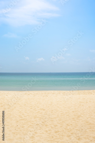 Beautiful background of sea sand and sky © Nitiphol