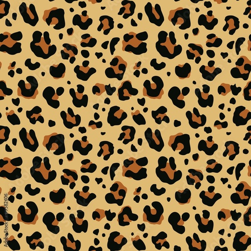  seamless leopard pattern vector print for textile.
