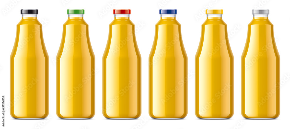 Set of Bottles with juice. Set of Bottles with juice.