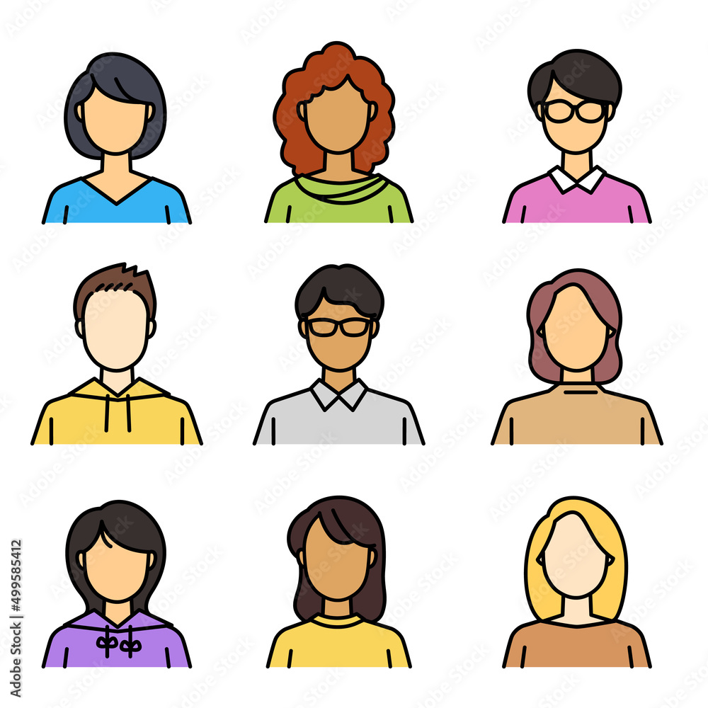 さまざまな人物のアイコンセット さまざまな人物のアイコンセット