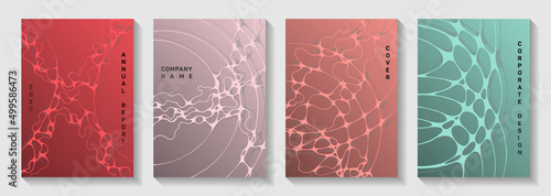 Premium disco party posters. Liquid waves connection textures. Vibrant cover vector templates. Electronic music party posters set fluid wavy graphic design.