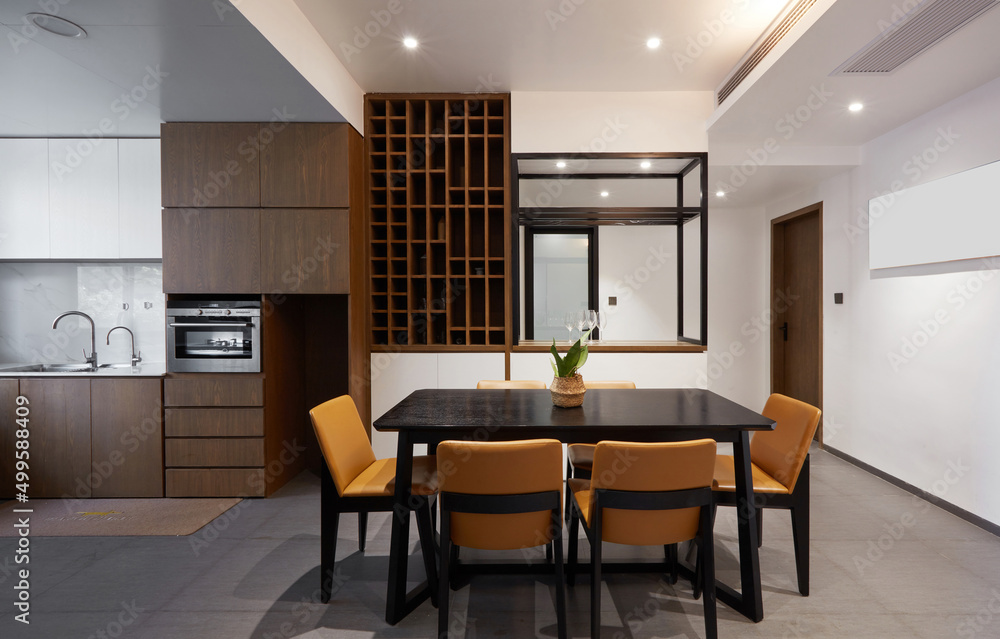 Modern and comfortable interior,
dining room Modern and comfortable interior,
dining room