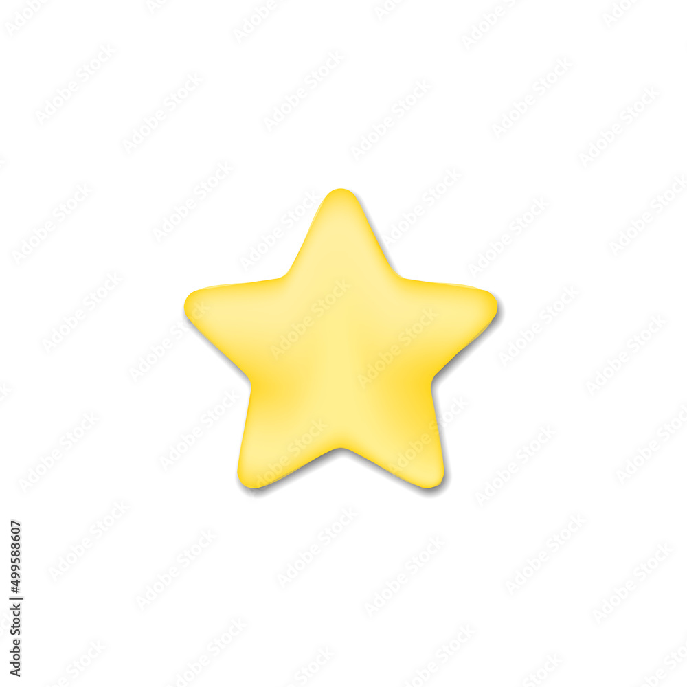 Cartoon lucky star isolated on blue background. 3D rendering. cute smooth yellow star. minimal design. Cartoon lucky star isolated on blue background. 3D rendering. cute smooth yellow star. minimal design.