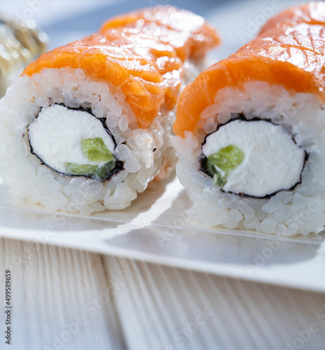 Sushi philadelphia. Delicious Sushi. Japanese kitchen. Sushi rolls 