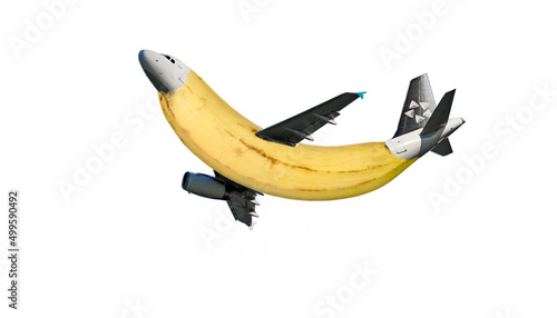 Wallpaper Mural Photo manipulation. Half plane, half banana. White background Torontodigital.ca
