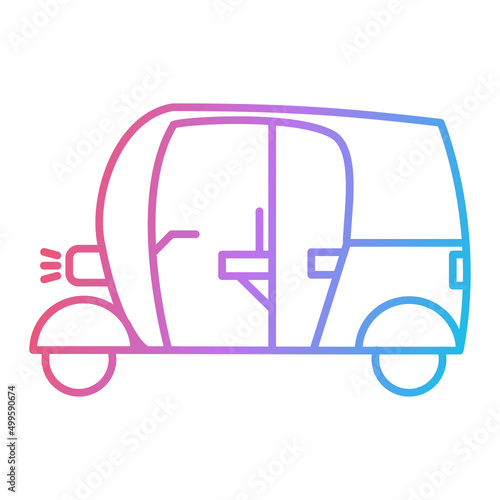 Auto Rickshaw Icon Design