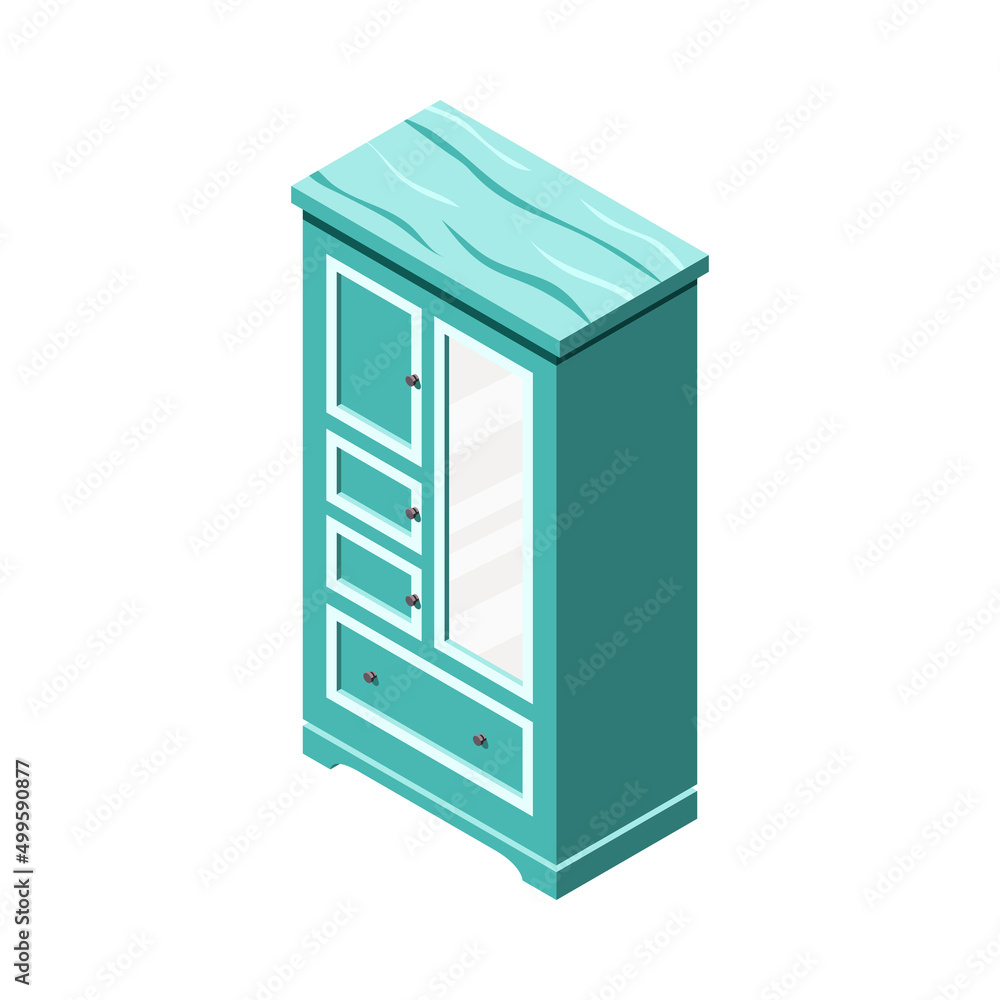 Isometric Wardrobe Illustration