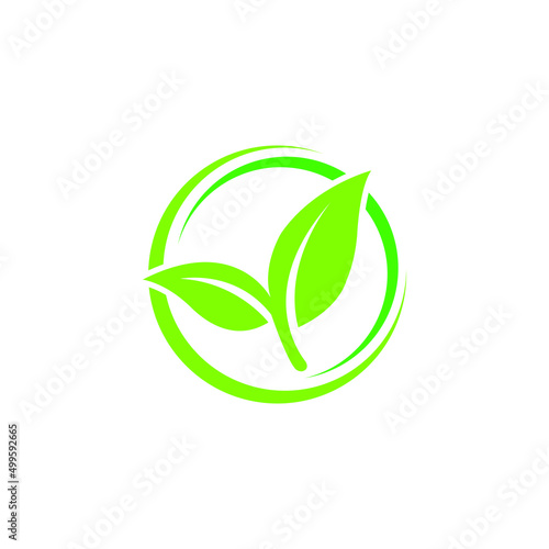 Natural Leaf icon Vector design Logo Illustration on white Background