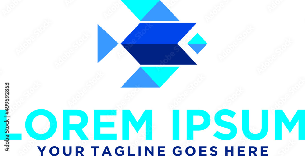 Pixels Fish Abstract logo template Pixels Fish Abstract logo template