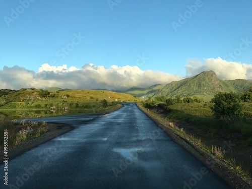 Wet road in Norway 