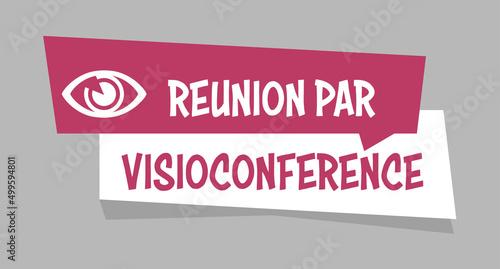 Logo réunion par visioconférence.