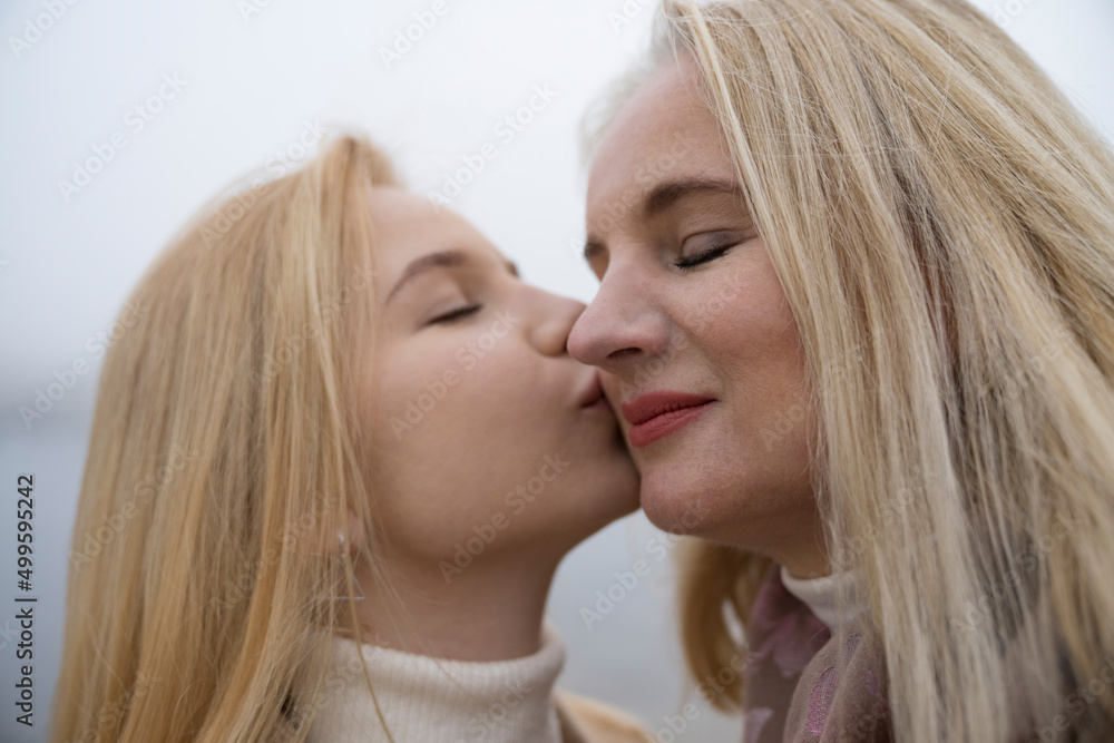 Happy mother and adult daughter Happy mother and adult daughter